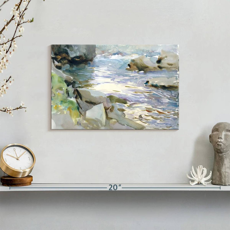 Alvord Stream and Rocks, 1901-1908, H 8 po x l 12 po