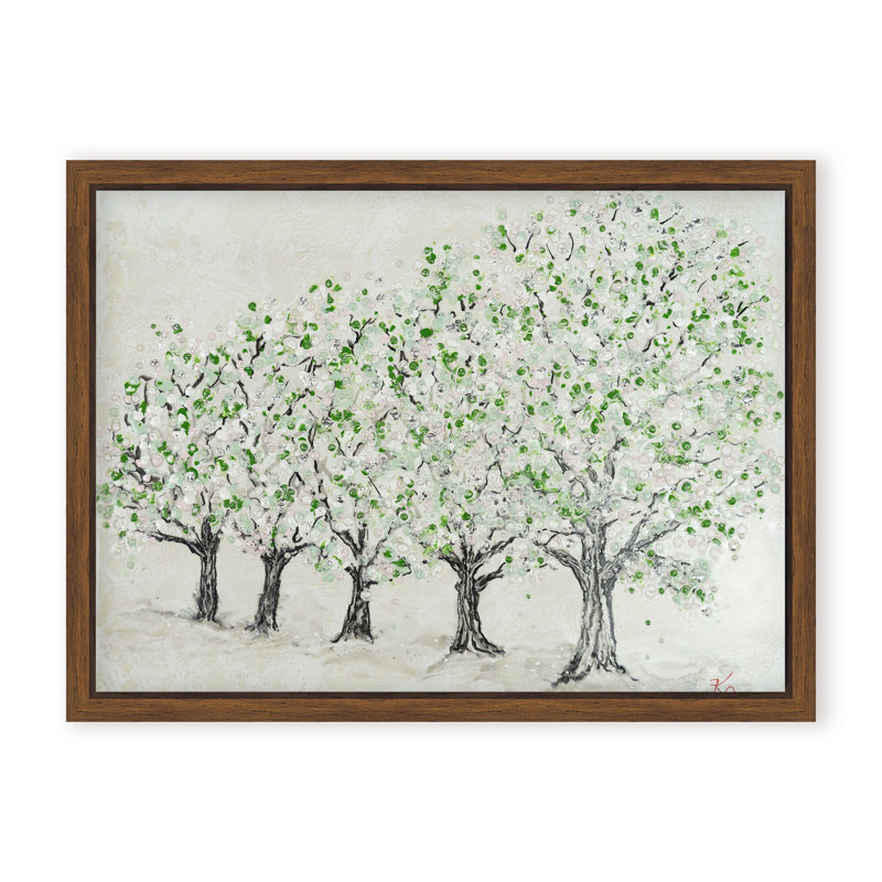 Nature Inspired "Springtime Serenity" Canvas Wall Art By , 16" H x 24" W, Framed Canvas, Gold