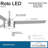Roto LED 52" 3-Blade LED Ceiling Fan in Brushed Aluminum with Silver Blades and Etched Lens-128871874