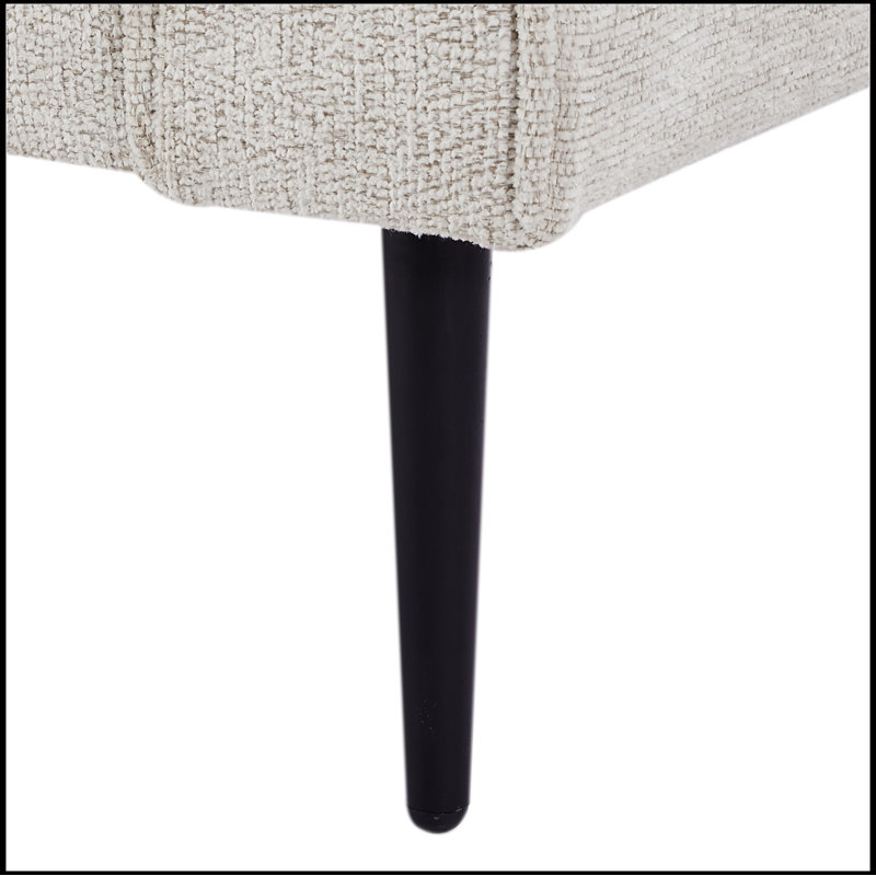 Canapé Oluseun, Chenille blanche, H 35,04 po x l 78,15 po x P 33,27 po