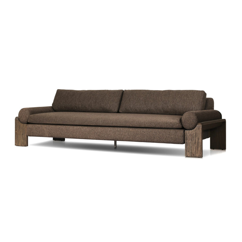 Joette Outdoor Sofa-104"-Washed Brown-FSC, Stained Saddle Brown, Ellor Brown
