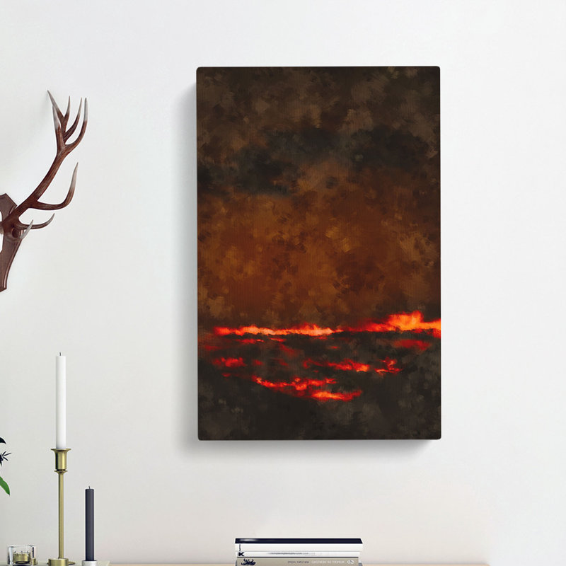 Clouds On Fire - Wrapped Canvas Painting, 91cm H x 60cm W x 3cm D