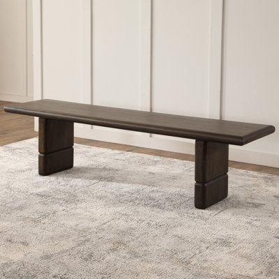 Norvell Backless Solid Wood Dining Bench
