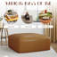 Repose-pieds en cuir italien Hustle Square-109286834
