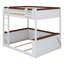Lit superposé en bois avec tablettes intégrées, boîte de rangement, lumière DEL et station de charge USB-665279533