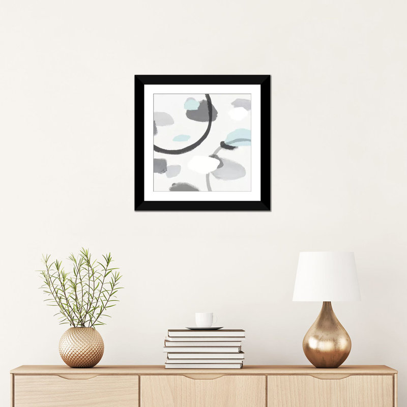 Impression sur toile, H 16 po x l 16 po x P 1 po, Papier beaux-arts encadré noir, Blanc