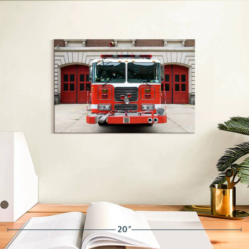 Mehar Big Red Fire Truck, 8" H x 12" W