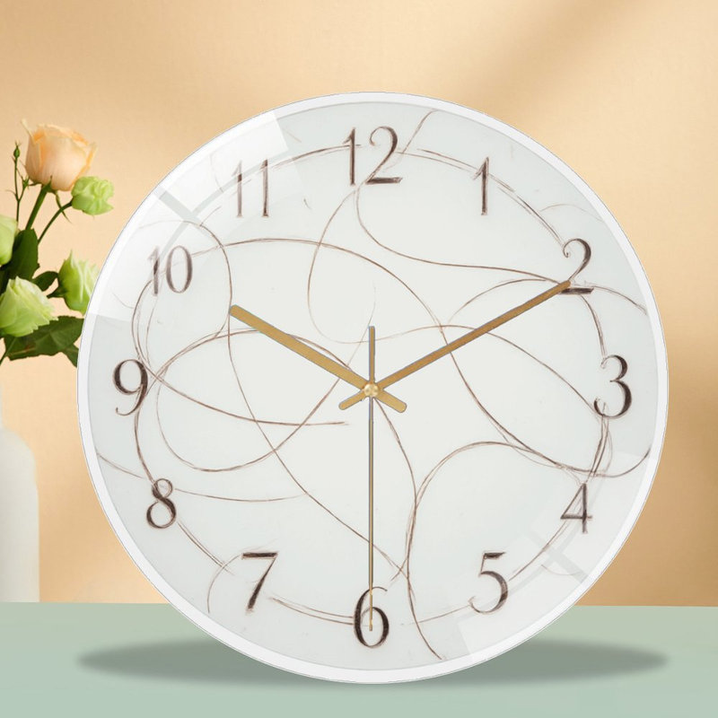 Horloge murale en verre 12 po