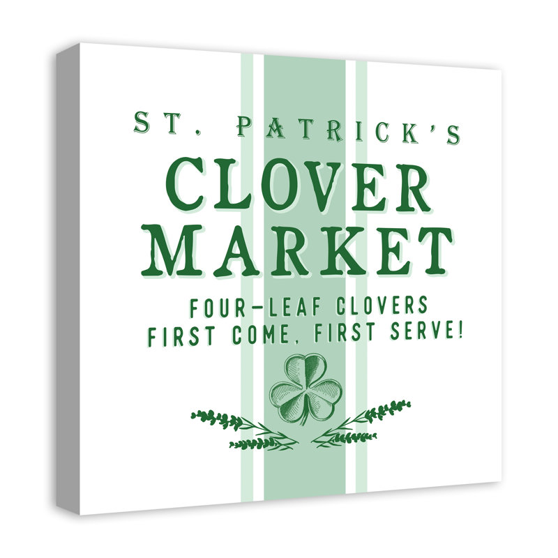 St. Patrick's Clover Market sur impression sur toile
