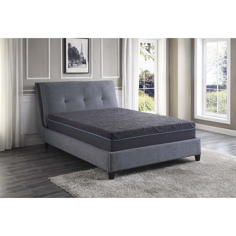 11-inch  Bed Mattress Gel-Infused Memory Foam Hybrid Mattress, Dark Gray, Mattress in a Box, King