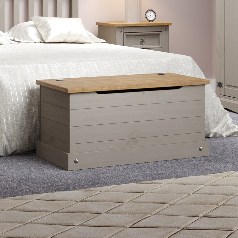 Berkhamsted Large Blanket Chest, Solid Pine, Corona Design, Grey