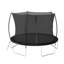 Trampoline (coussin de couleur double face), trampoline pour enfants et adultes avec filet et échelle, poteau de clôture incurvé