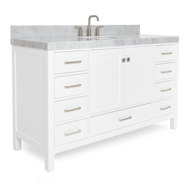 Meuble-lavabo simple 60 po Cambridge, Blanc