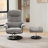 069DR-Ergonomic Recliner Chair With Ottoman, Modern 360° Swivel Lounge Chair With Footstool, Chenille Fabric, 5 Point Vibration Massage, Seat Heating & 140° Adjustable Backrest For Home Office, Grey-1760851739