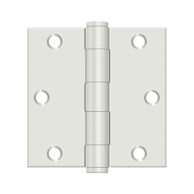 Charnière carrée 3 1/2 po x 3 1/2 po Deltana S35HDUSPW, Couche de fond blanche