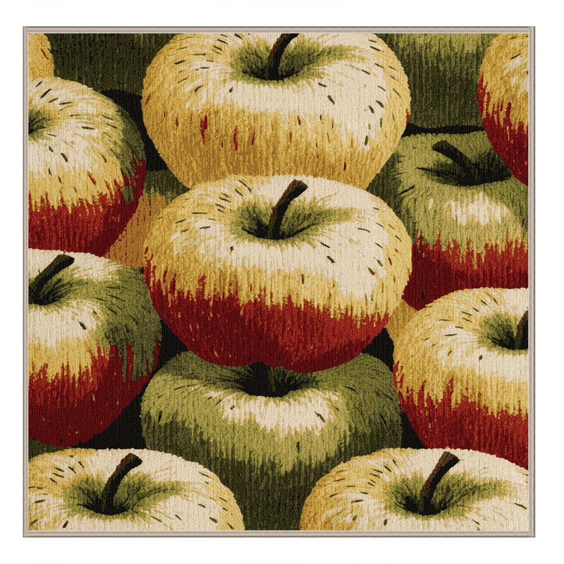  Tapis lavable pomme Gala, Carré 4 pi