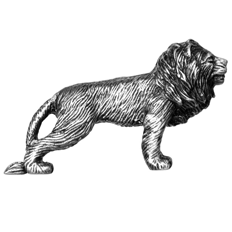 Poignée fantaisie 2 1/2 "Lion, Étain