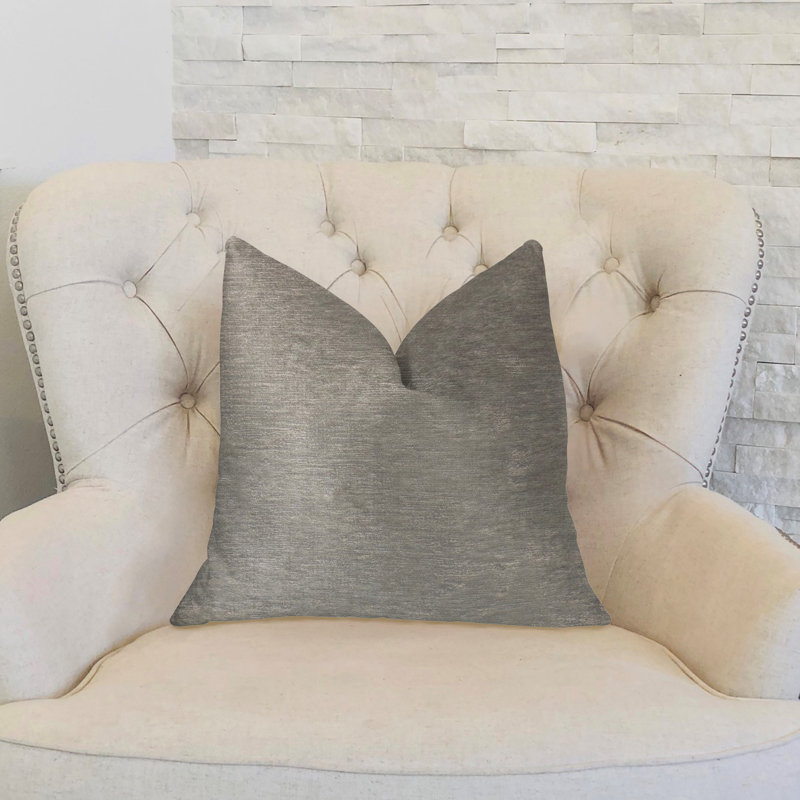 Coussin Pearly, 24 po x 24 po, gris, Carré