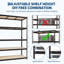 Heavy-Duty 5-Tier Adjustable Metal Garage Shelving Unit, Industrial Storage Rack for Garage/Basement, 48"L x 18"W x 72"H - Size: 122 x 45 x 183 cm-2012593623