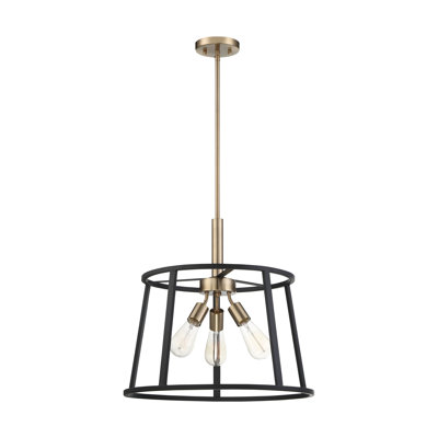 Lustre géométrique unique à 3 lumières Brielle