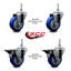 3.5 Inch_Polyurethane 12MM Threaded Stem Caster Set 2 Brakes SCC-101313702