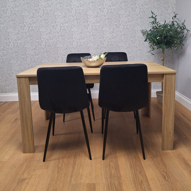 Migues 4 - Person Dining Set, Black