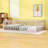Metal Floor Bed Frame With Enclosed Fence And Swing Door-836298467-836298466