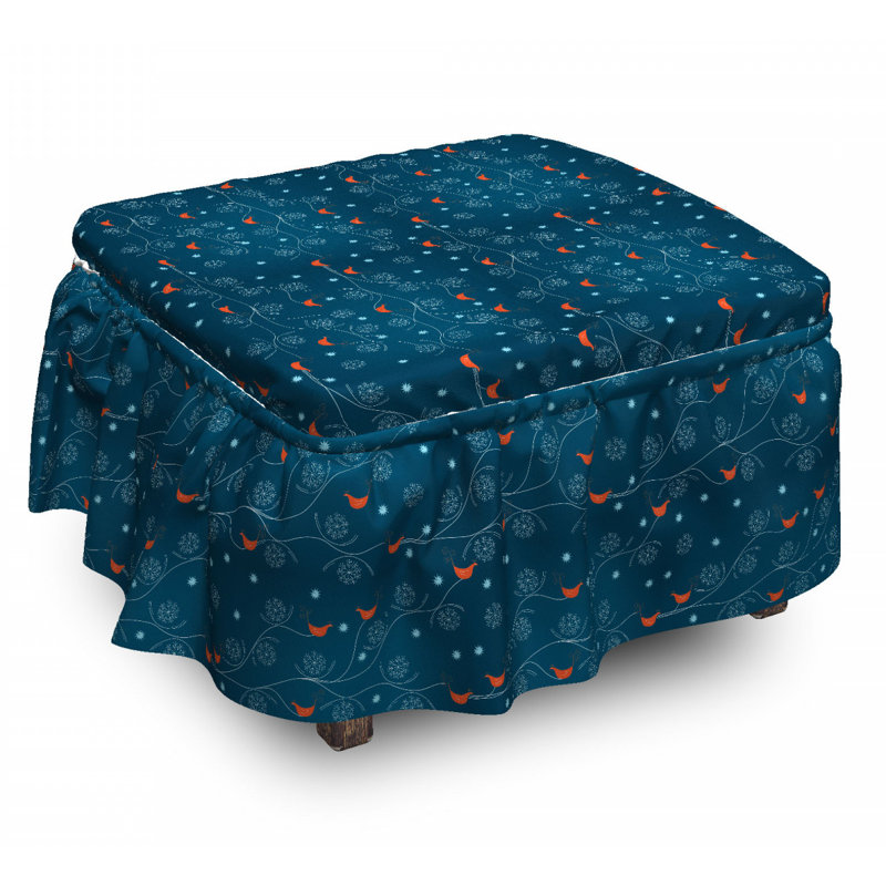 Box Cushion Ottoman Slipcover