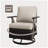 R-Shaped Rattan Armrest Swivel Rocker Chairs-1773075713