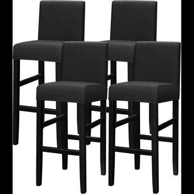 Housse pour tabouret de bar Jacquard - Paquet de 4 housses extensibles pour chaise de salle à manger pivotante courte