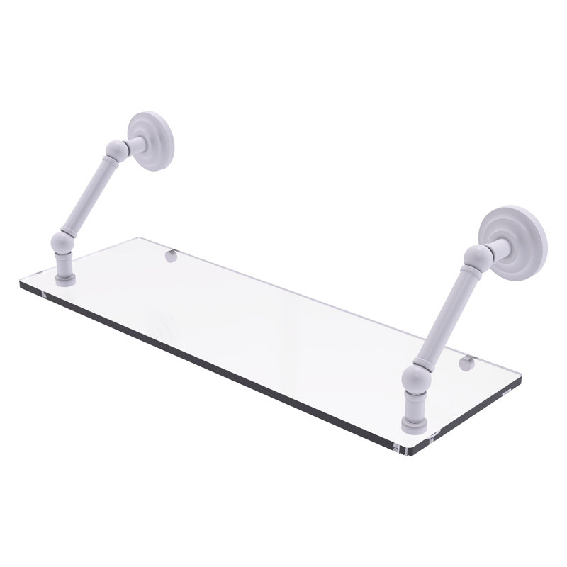 Jhene Bracket Shelf, Matte White, 8" H x 24" W x 8" D