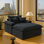 Chaise longue surdimensionnée avec repose-pieds - Fauteuil inclinable très large