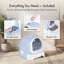 Jaidyn Plastic Litter Box Enclosure with Scoop
