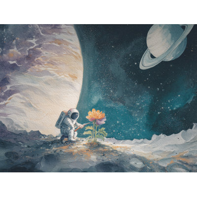 Rouleau double de papier peint astronaute amovible