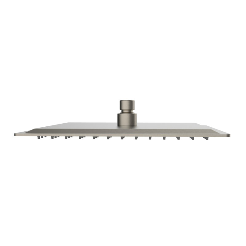 Tête de douche à pluie haute pression carrée 16 po Topcraft, fixation murale / plafond, Nickel brossé