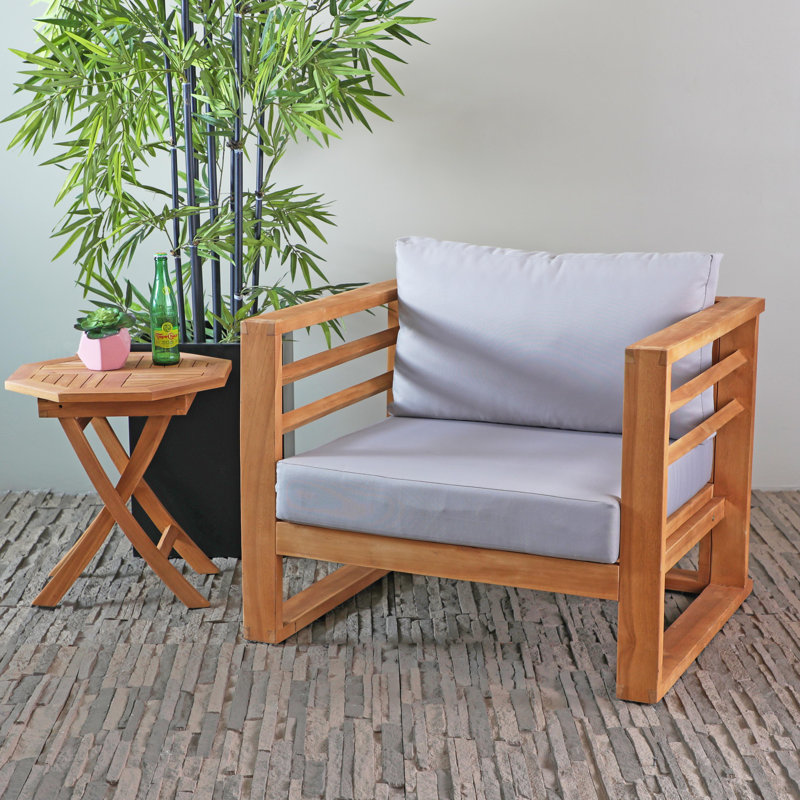 Eugeney Teak Outdoor Lounge Chair