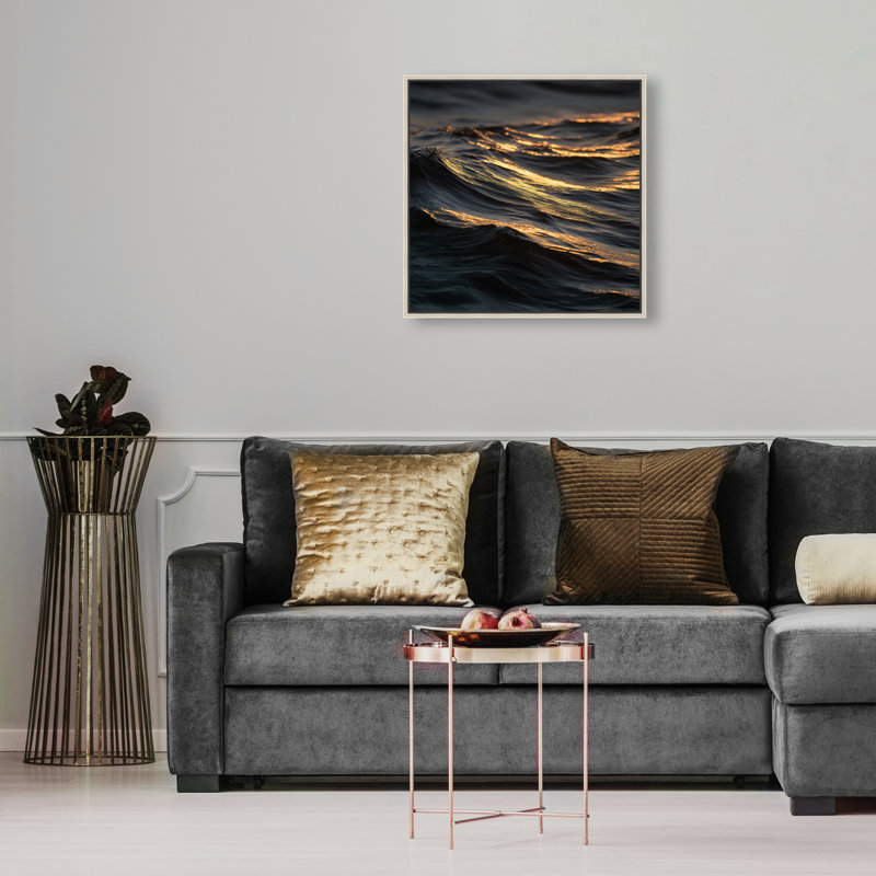 Sunset Sea II Print by Oliver Gal, 17" H x 17" W, Silver Floater Frame