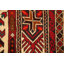 Tapis zone en laine ivoire/rouge 3 pi 4 po x 5 pi 8 po one-of-kind-noué la à la main new age balouch Marlen