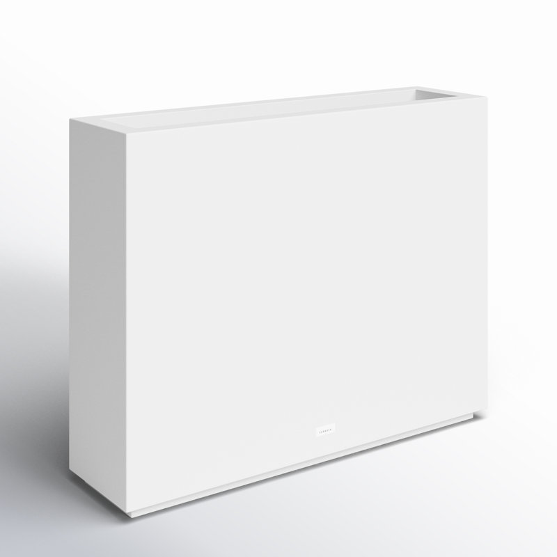 Block Series Span Planter, White, 24.25” H x 30” W x 12” D