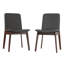 Chaise d’appoint rembourrée gris anthracite Ulysse