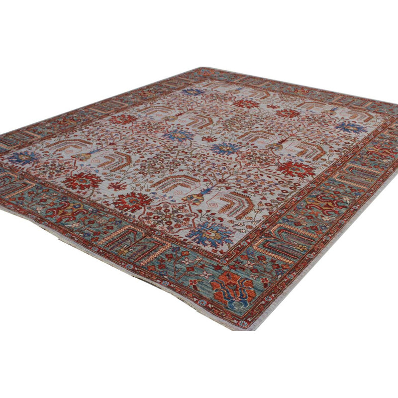 Transitional One-of-a-Kind Rectangle 9'3" X 11'9" Hand Knotted Area Rug
