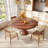 Solid Wood Round Dining Table For Kitchen Durable And Sturdy Structure-857072972