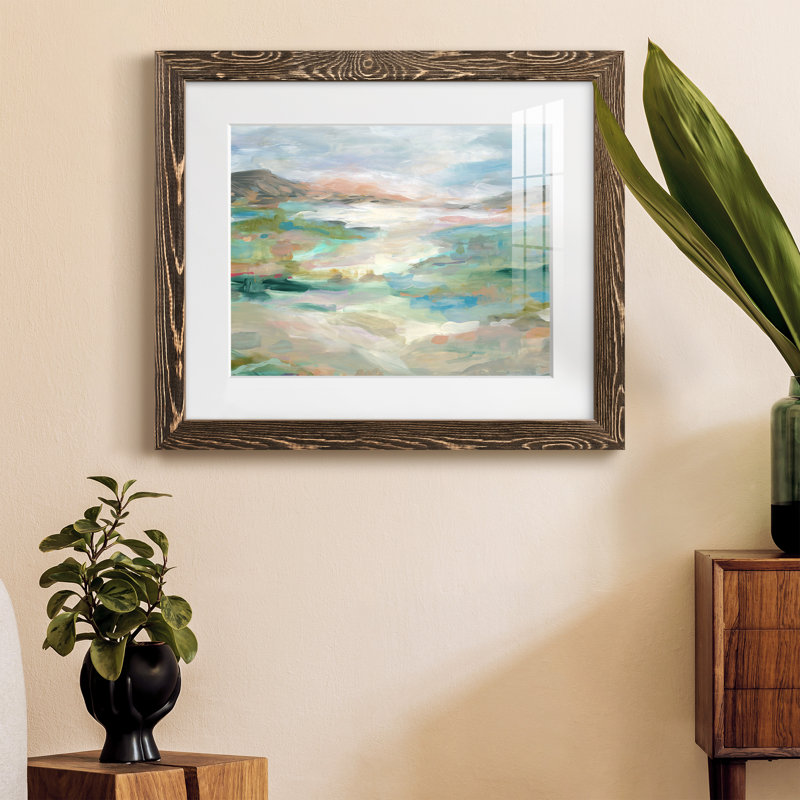 Vallée luxuriante - peinture encadrée, Noyers, H 20 po x l 17 po x P 1,5 po