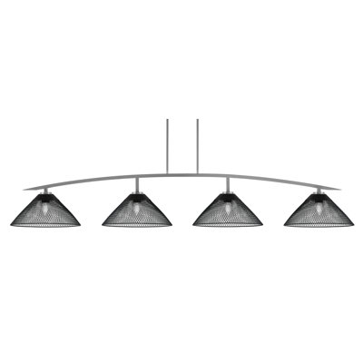 Kurve 4 Light Bar With 14" Metal Shades
