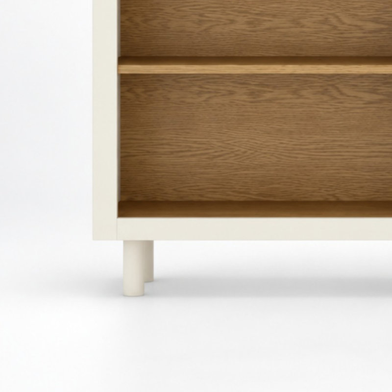 Ensemble de 2 bibliothèques cintrées avec 3 tablettes et un meuble de rangement
