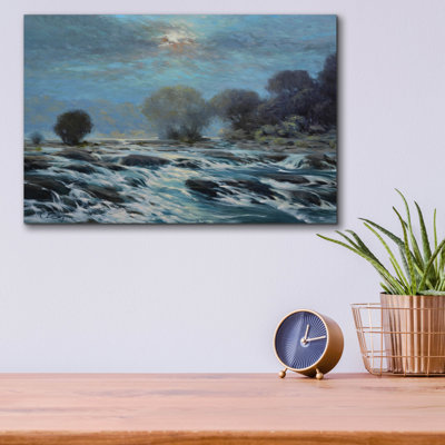  «Moon Rapids» par Chuck Larivey, art mural en verre acrylique, 16 po x 12 po