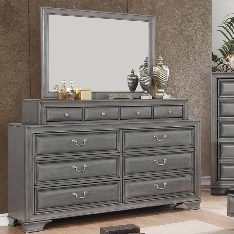 Miroir transitionnel l 44,4 po, gris, Gris