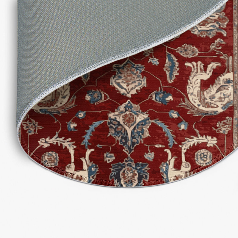 Tapis d'intérieur et d'extérieur brun Persian, Rond 5 pi