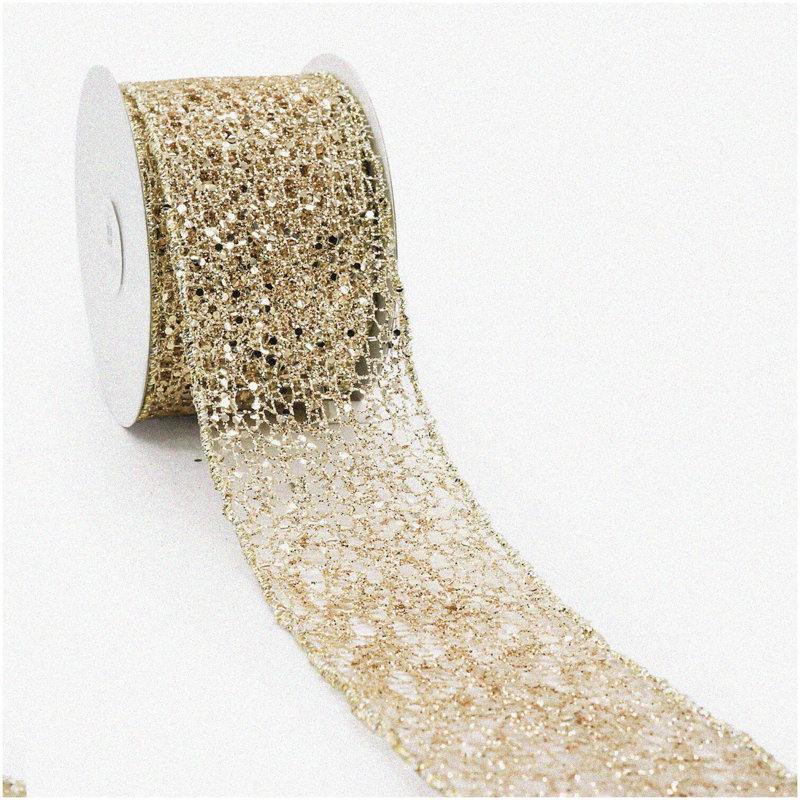 Glitter Mesh Ribbon 2.5x10 Yards