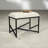 Trion Abstract Black Bench with White Boucle Upholstery